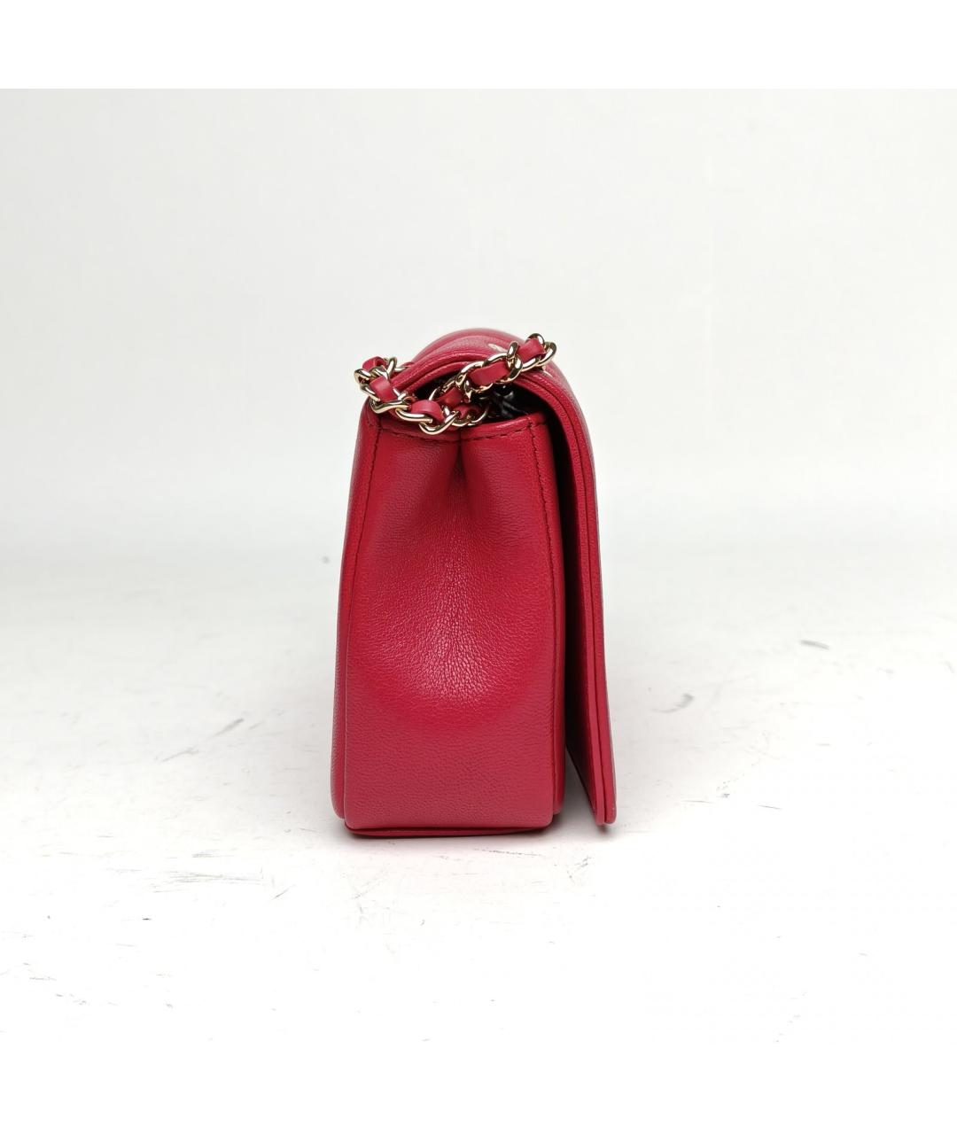CHANEL Фуксия кожаная сумка через плечо, фото 5