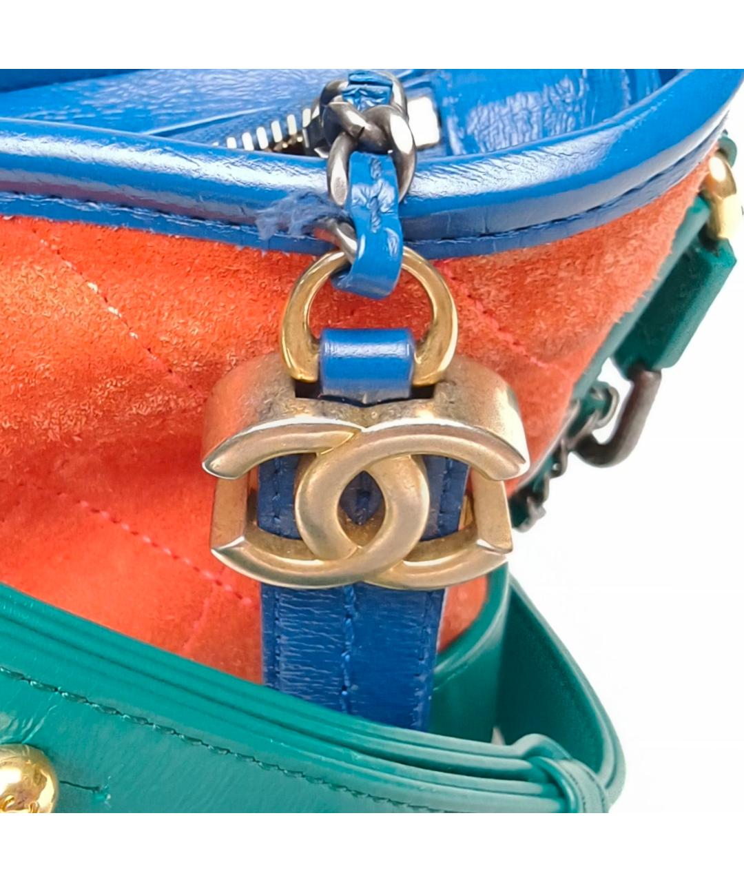 CHANEL Оранжевая замшевая сумка через плечо, фото 7