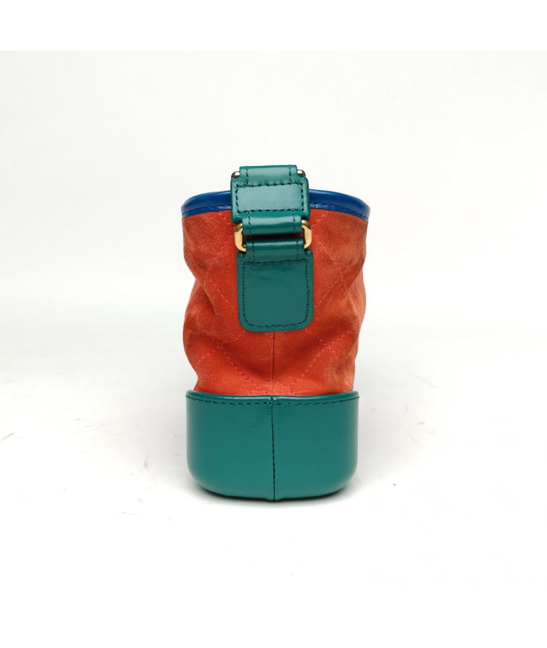 CHANEL Оранжевая замшевая сумка через плечо, фото 5