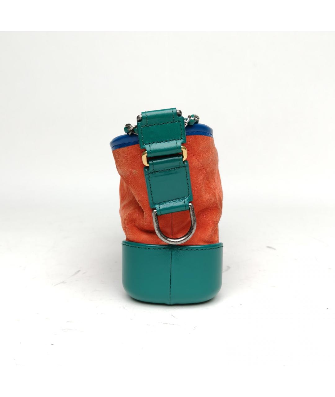 CHANEL Оранжевая замшевая сумка через плечо, фото 3