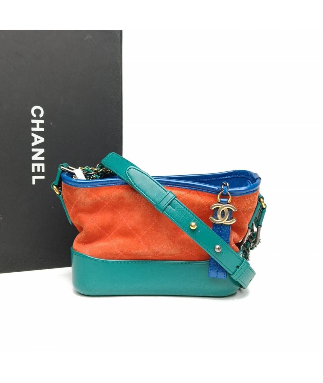 CHANEL Оранжевая замшевая сумка через плечо, фото 9