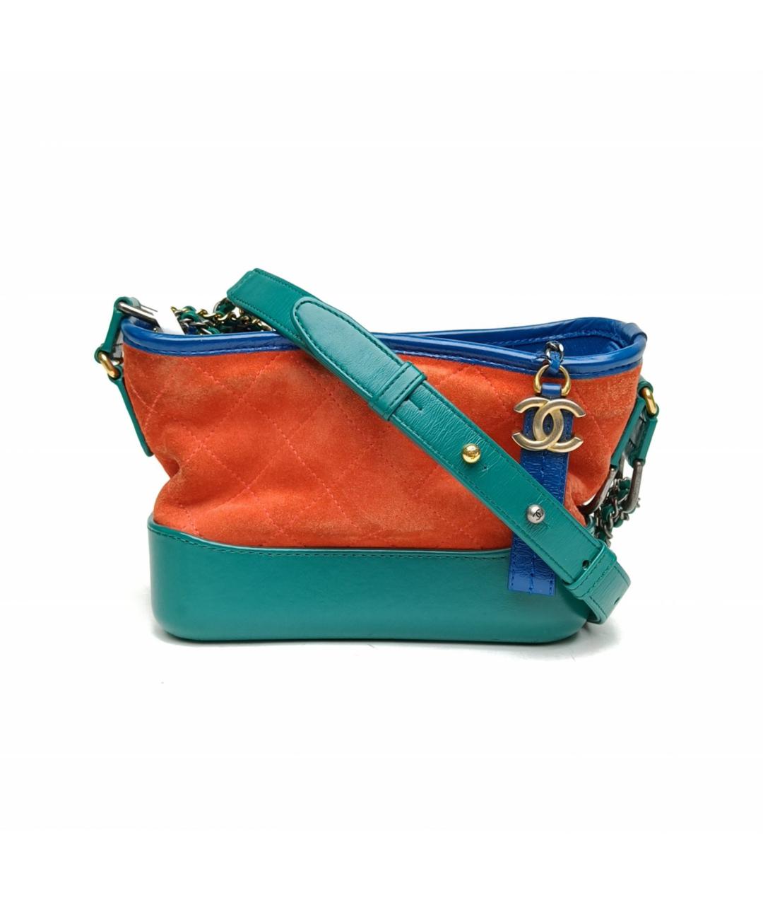 CHANEL Оранжевая замшевая сумка через плечо, фото 2