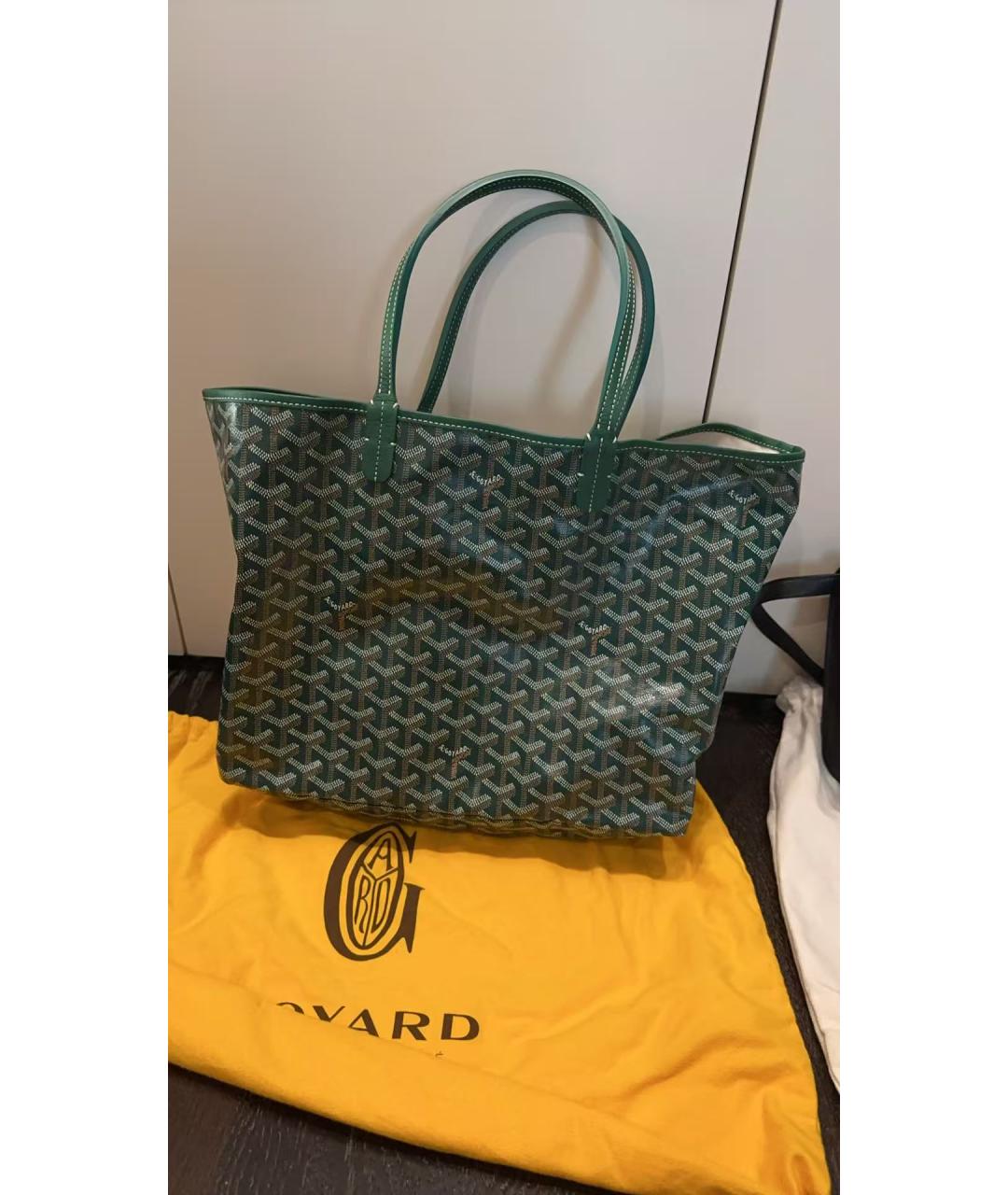 GOYARD Зеленая сумка тоут, фото 8