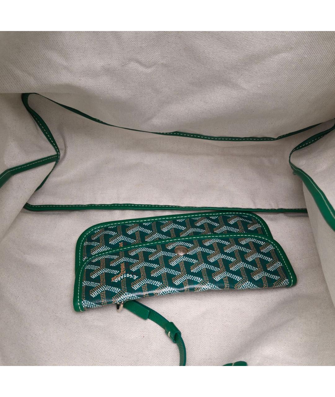 GOYARD Зеленая сумка тоут, фото 6