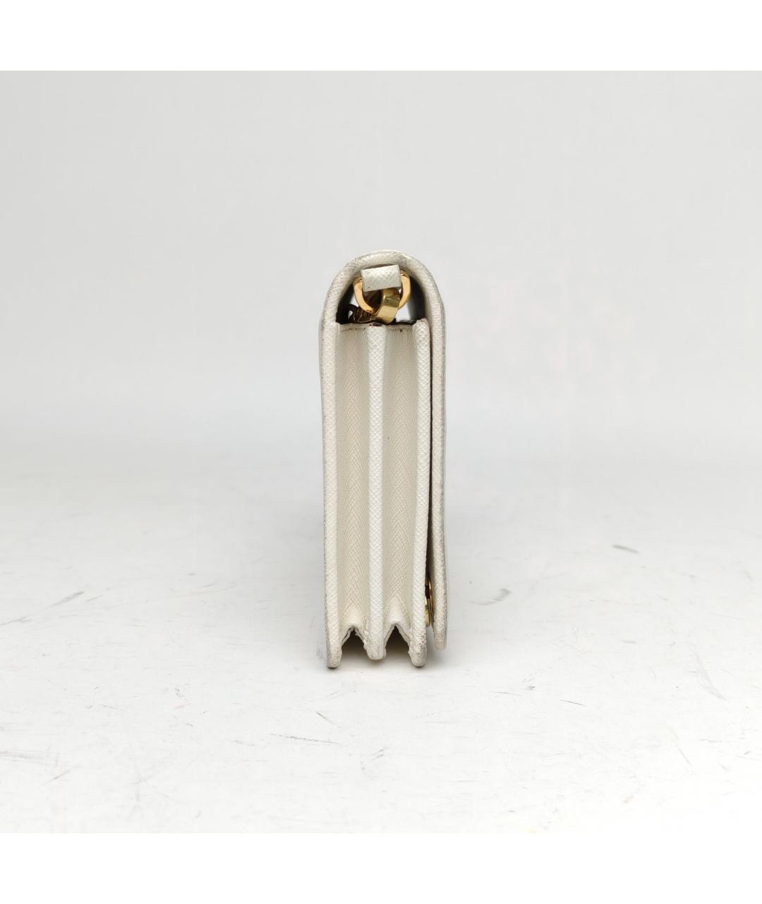 PRADA Белая кожаная сумка через плечо, фото 5