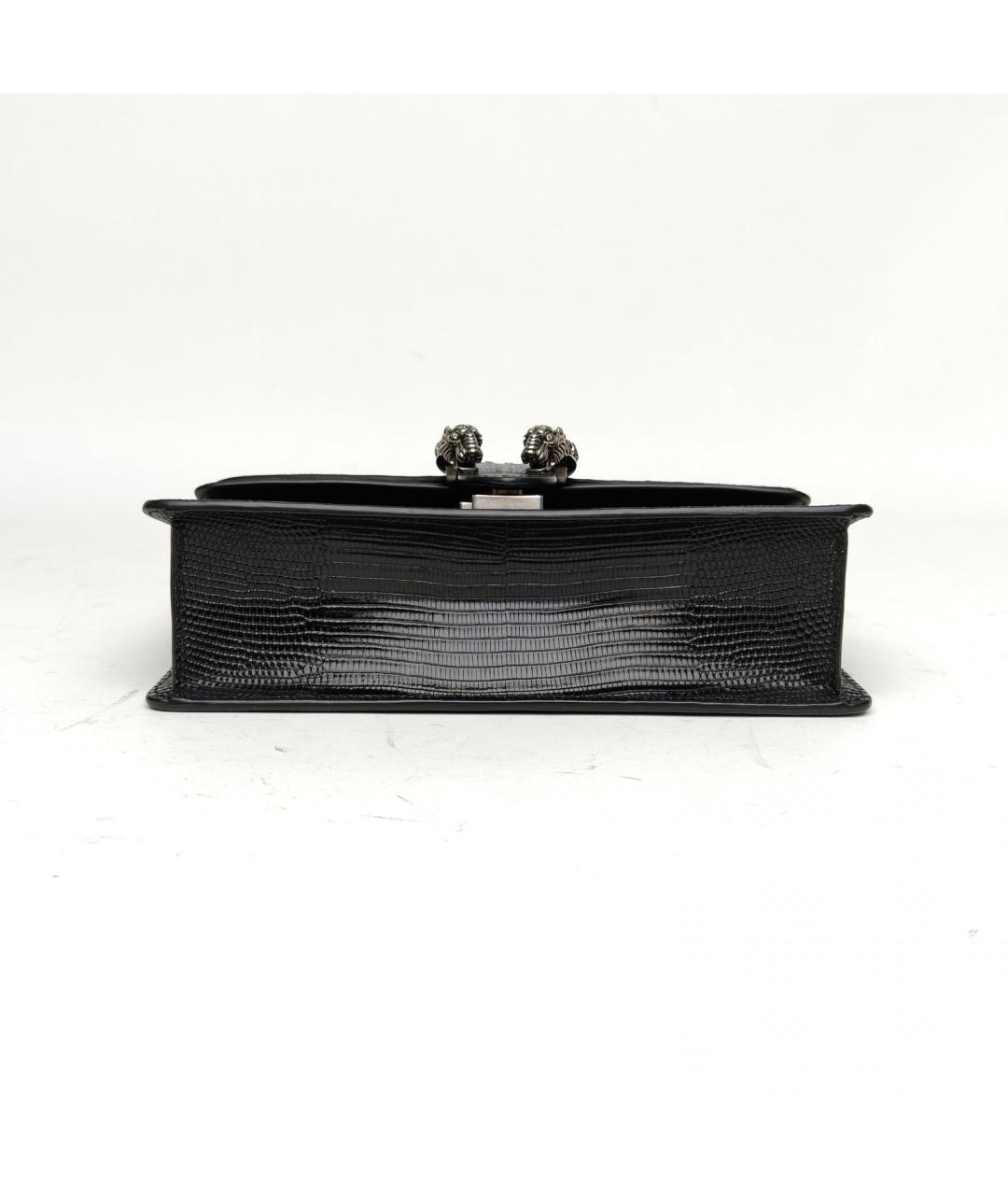 GUCCI Черная сумка через плечо из экзотической кожи, фото 6