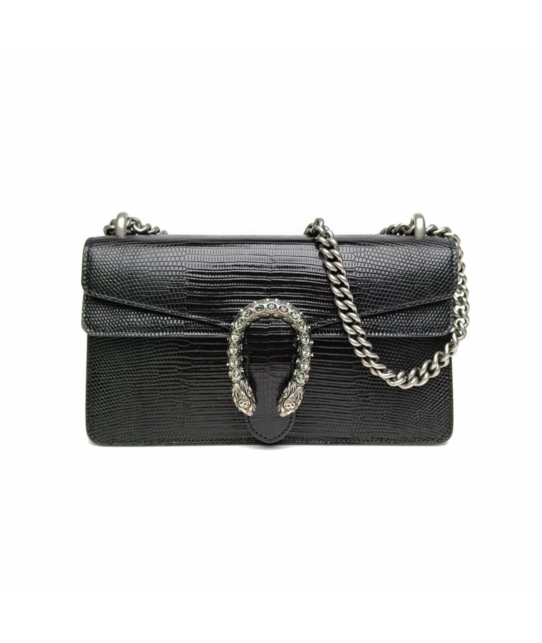 GUCCI Черная сумка через плечо из экзотической кожи, фото 2