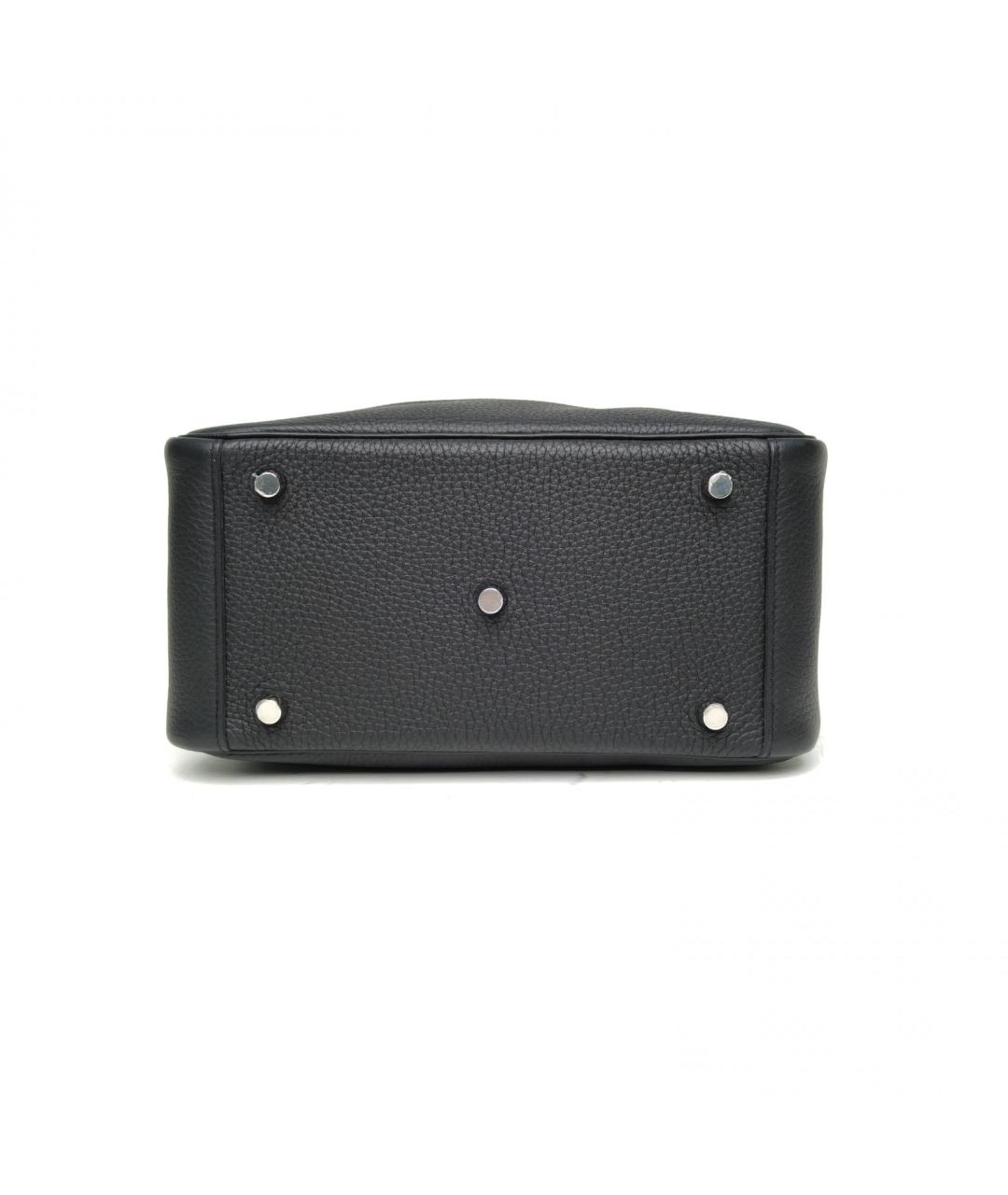 HERMES Черная кожаная сумка через плечо, фото 5