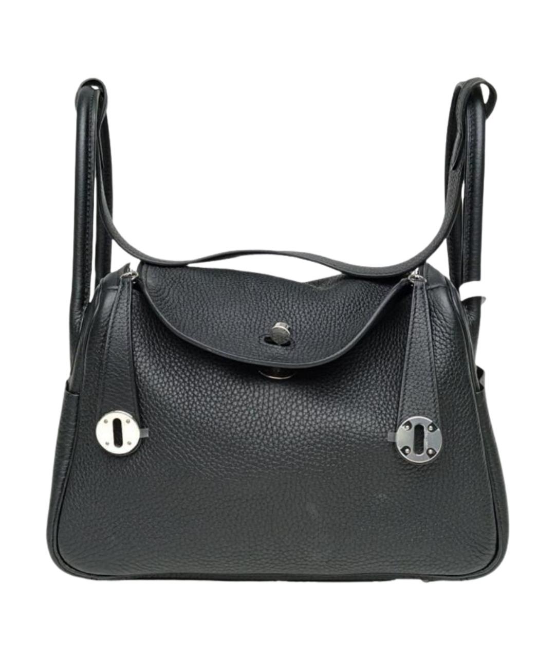 HERMES Черная кожаная сумка через плечо, фото 1