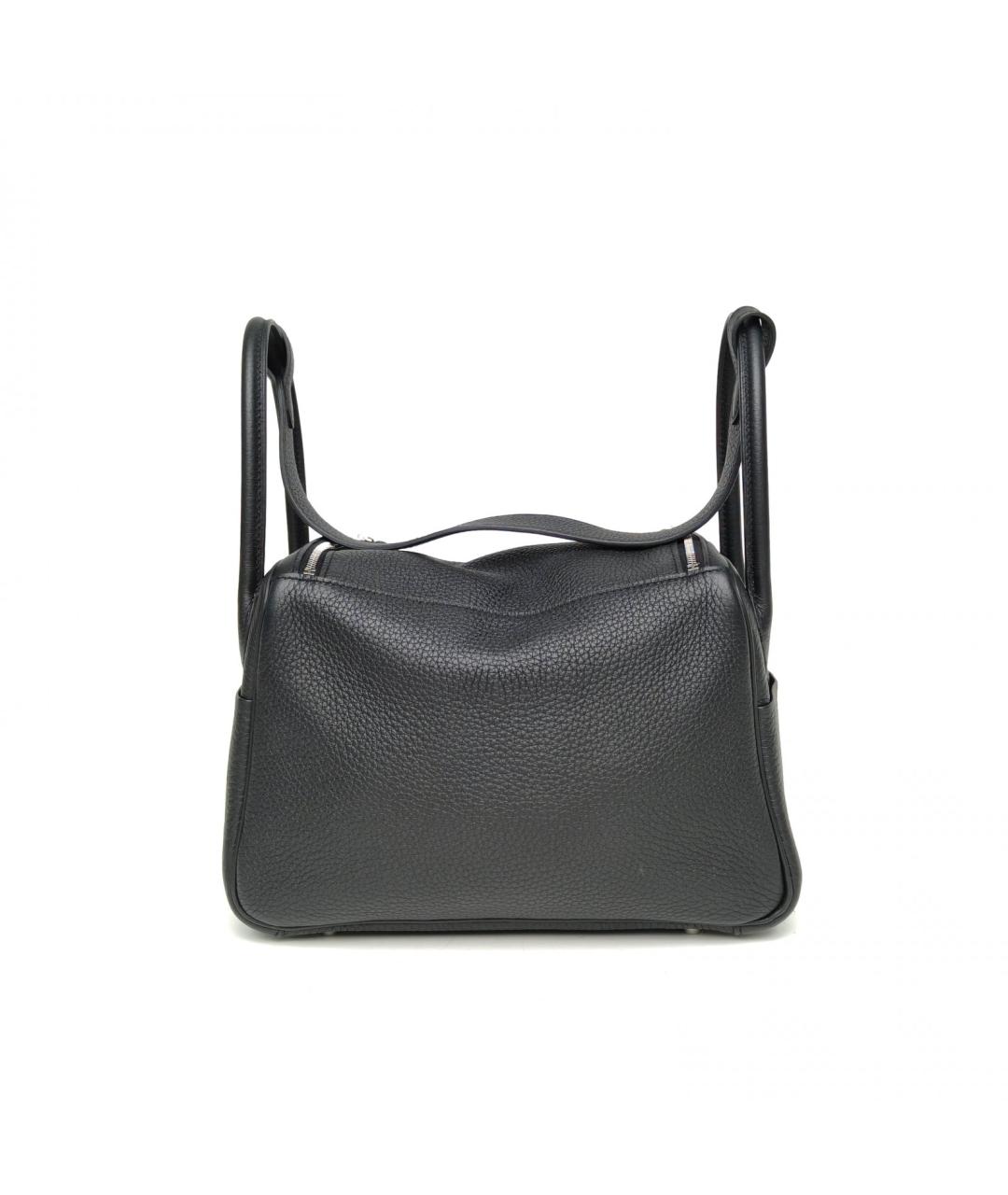 HERMES Черная кожаная сумка через плечо, фото 3