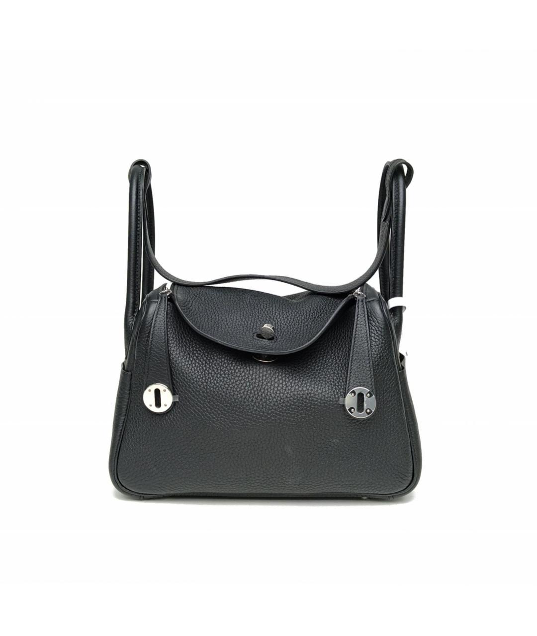 HERMES Черная кожаная сумка через плечо, фото 2