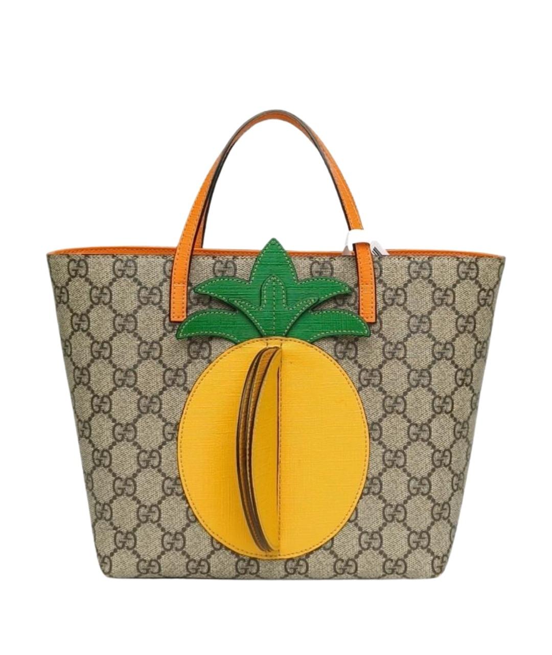 GUCCI Бежевая сумка с короткими ручками, фото 1