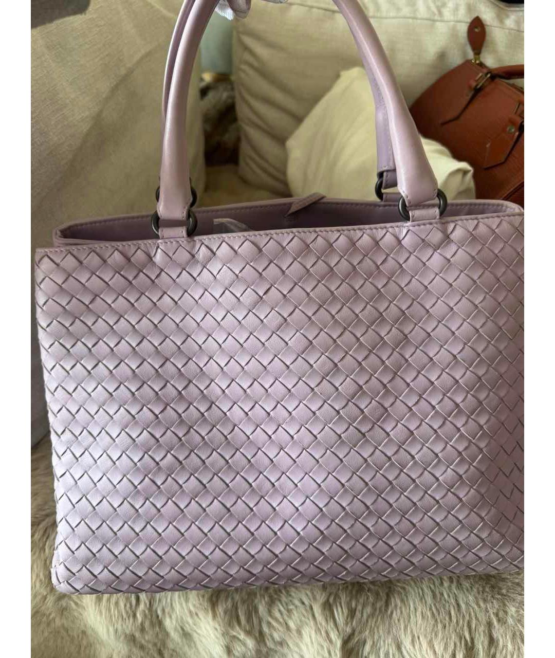 BOTTEGA VENETA Фиолетовая кожаная сумка через плечо, фото 8