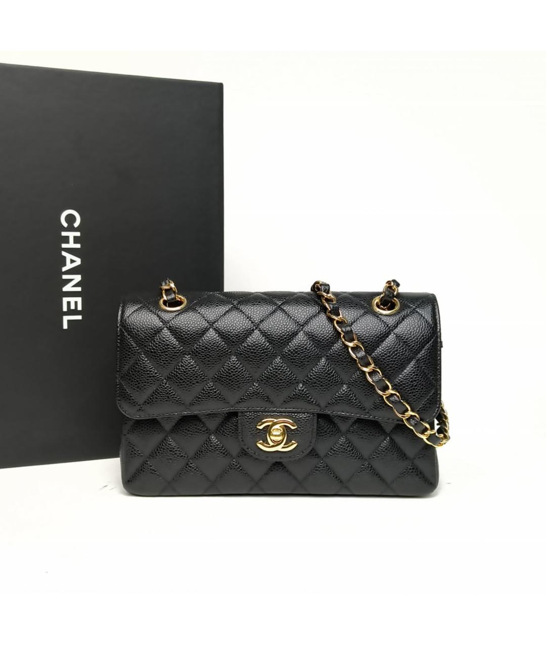 CHANEL Черная кожаная сумка через плечо, фото 9
