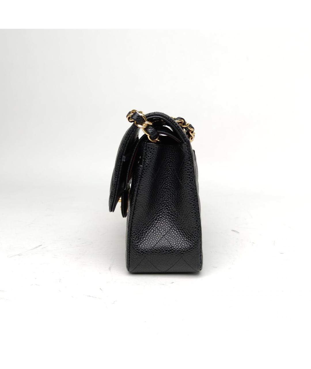 CHANEL Черная кожаная сумка через плечо, фото 5
