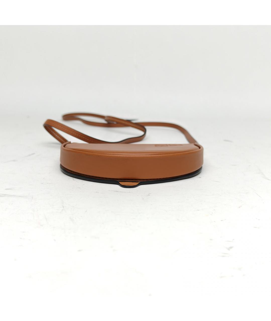 LOEWE Коричневая кожаная сумка через плечо, фото 6