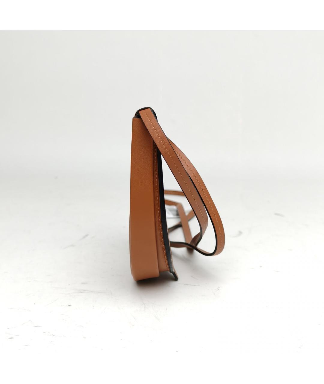 LOEWE Коричневая кожаная сумка через плечо, фото 3