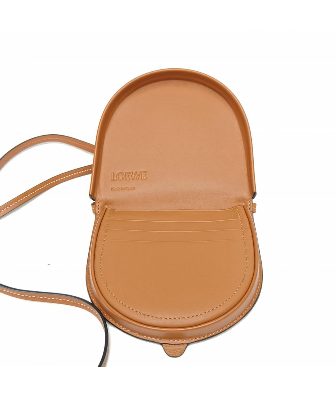 LOEWE Коричневая кожаная сумка через плечо, фото 7
