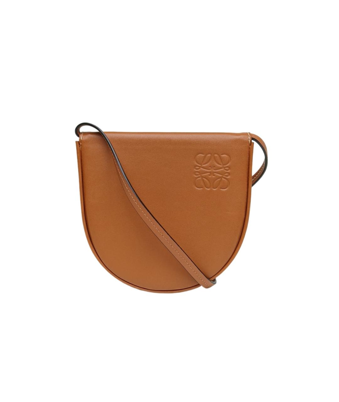 LOEWE Коричневая кожаная сумка через плечо, фото 9