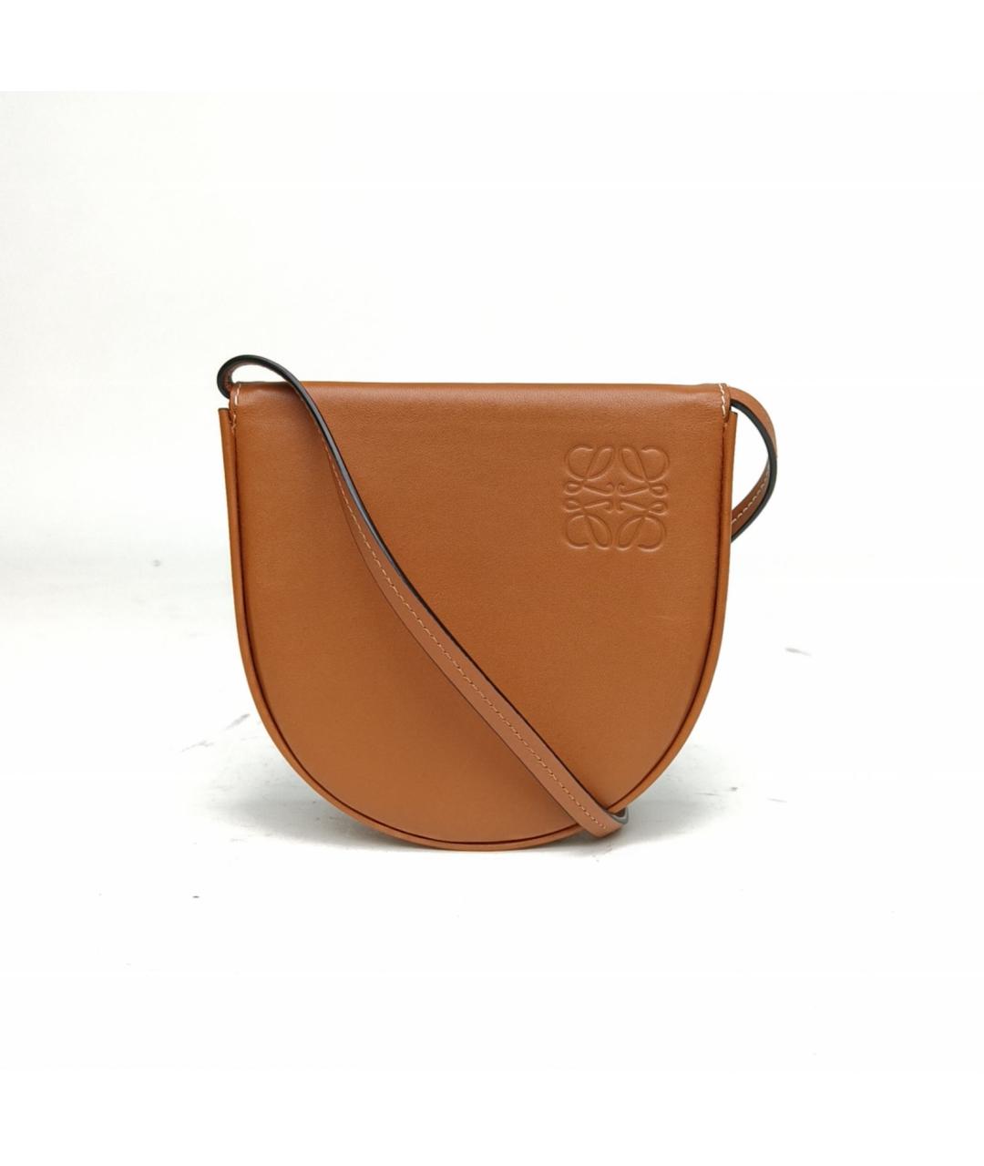 LOEWE Коричневая кожаная сумка через плечо, фото 2