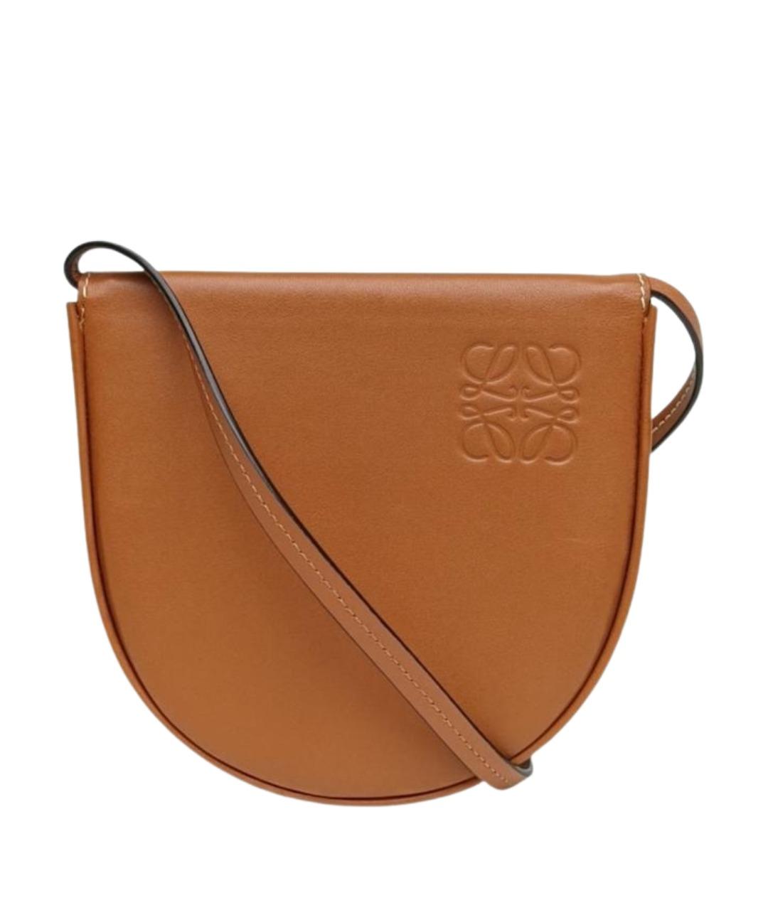 LOEWE Коричневая кожаная сумка через плечо, фото 1