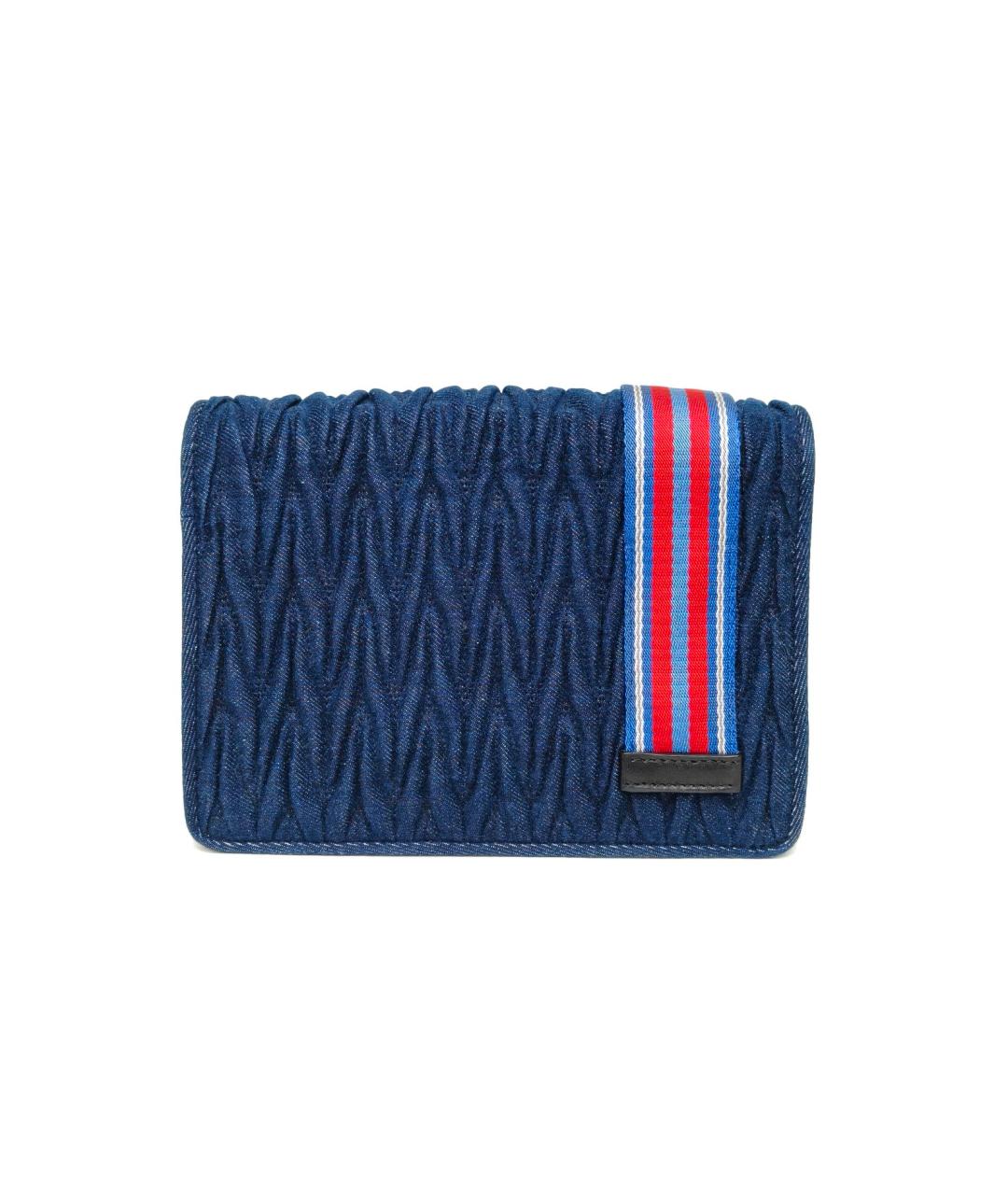 MIU MIU Синяя деним сумка через плечо, фото 4