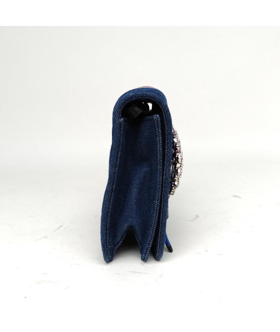 MIU MIU Синяя деним сумка через плечо, фото 5