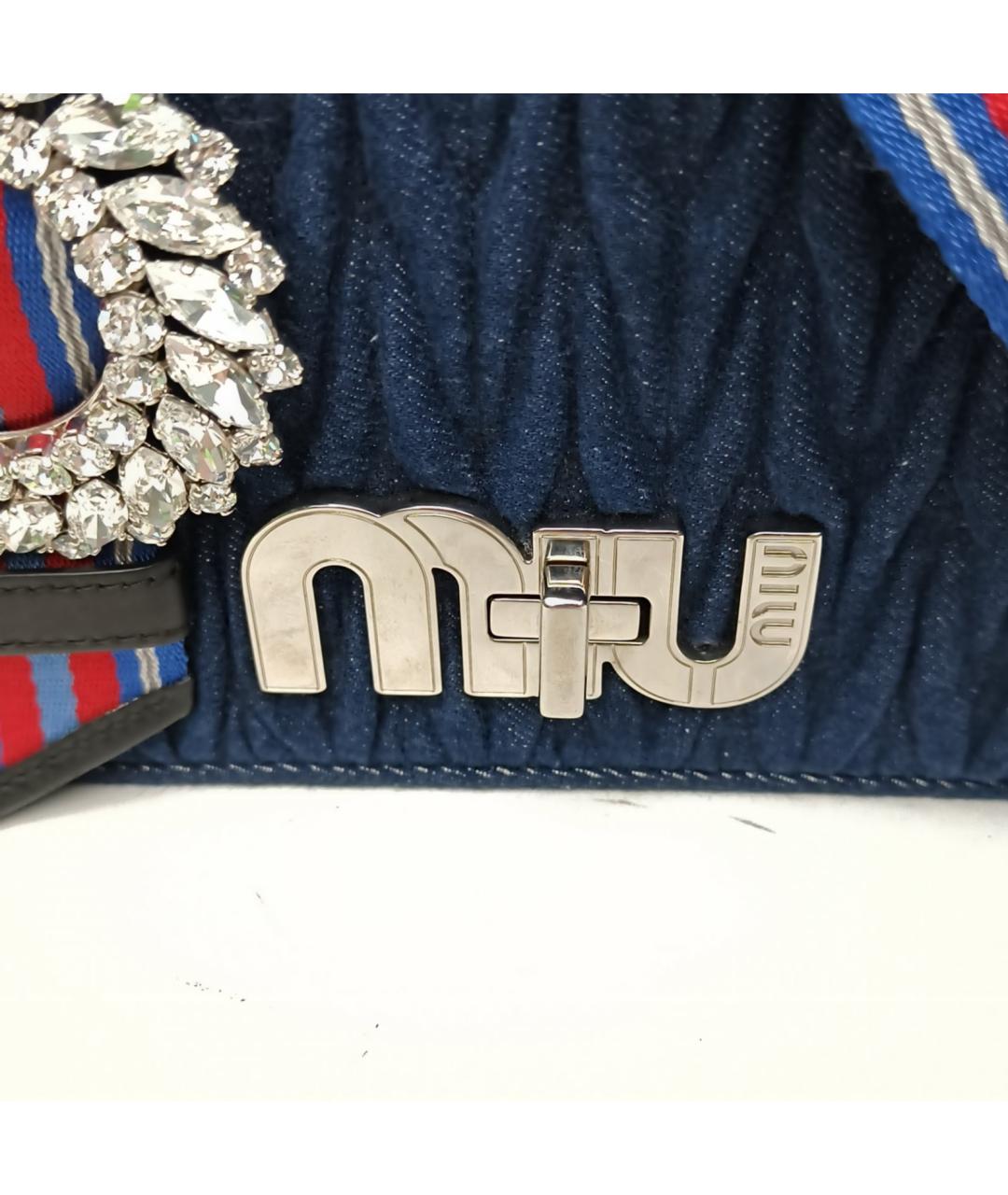 MIU MIU Синяя деним сумка через плечо, фото 7