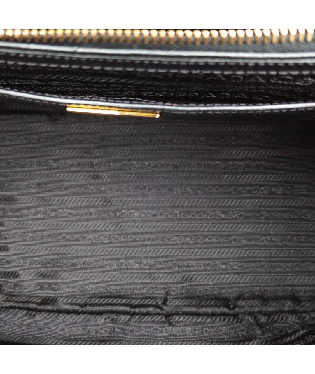 PRADA Черная кожаная сумка тоут, фото 8