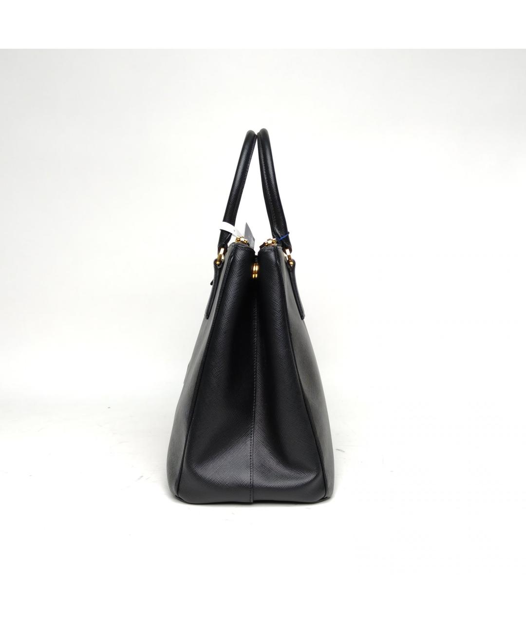 PRADA Черная кожаная сумка тоут, фото 3