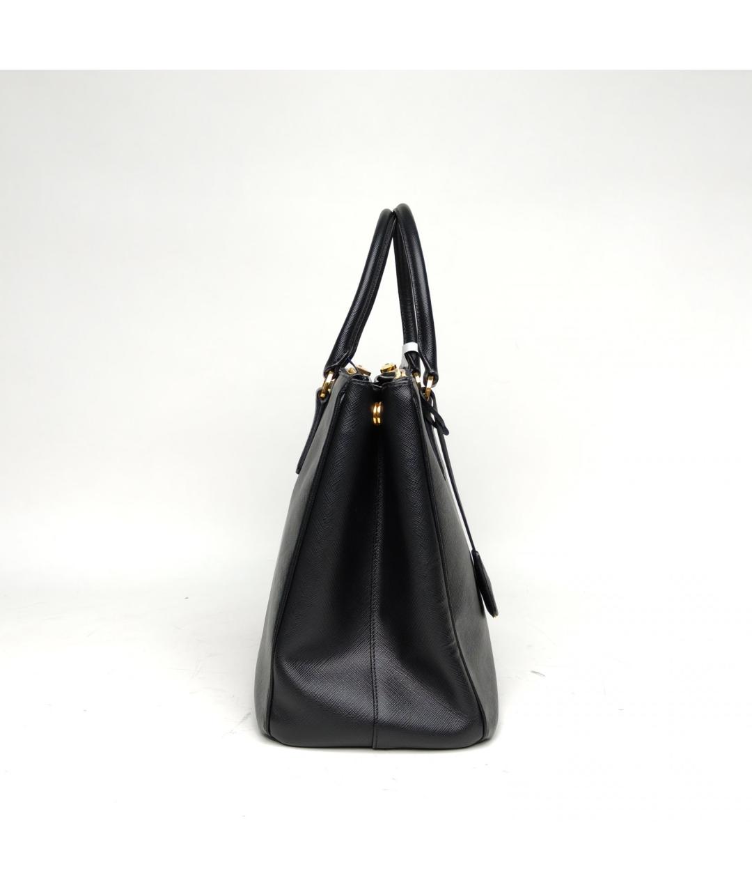 PRADA Черная кожаная сумка тоут, фото 5