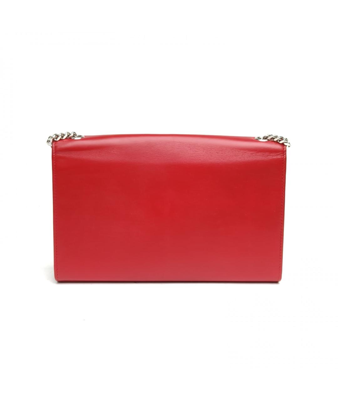 SAINT LAURENT Красная кожаная сумка через плечо, фото 4