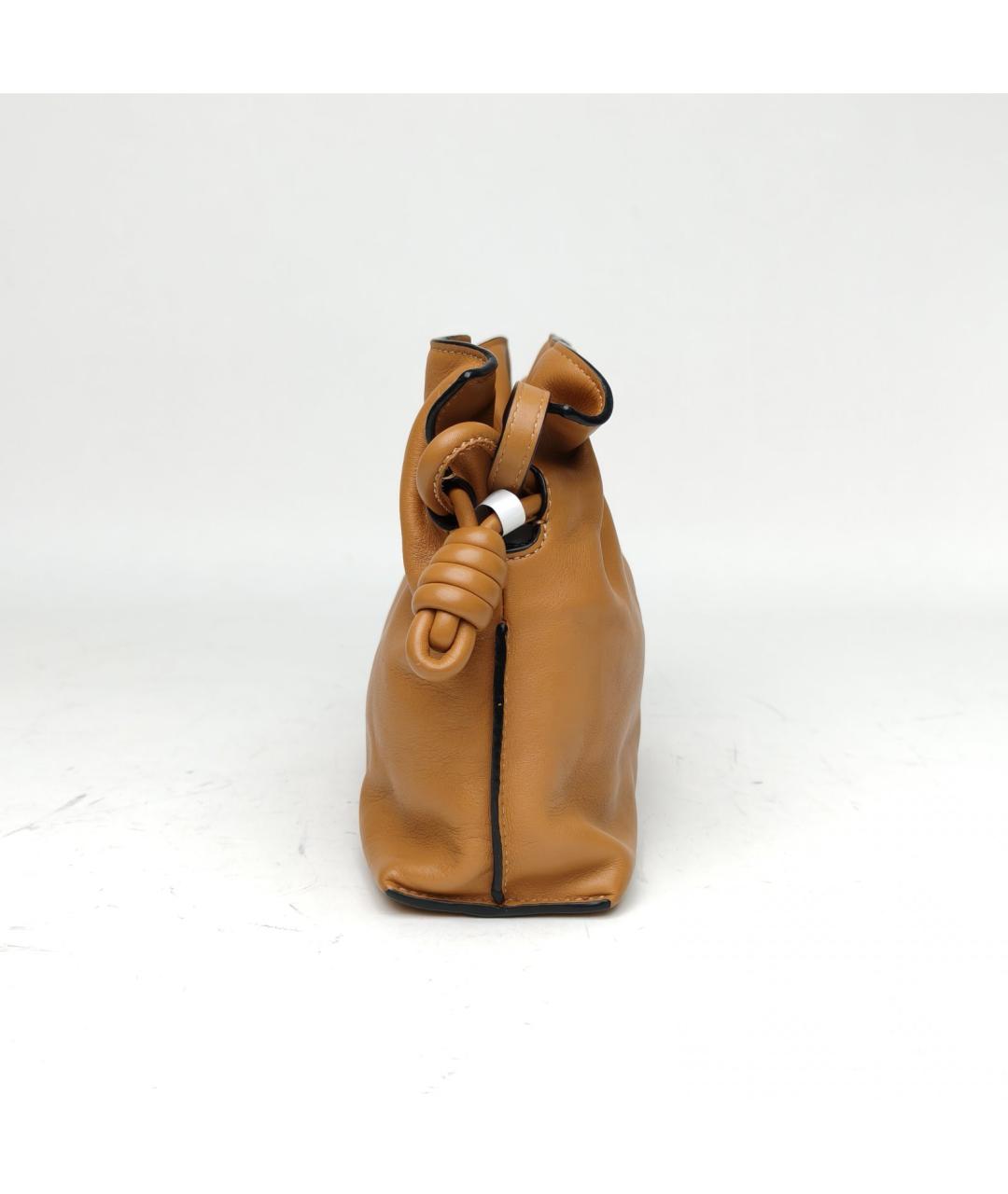 LOEWE Коричневая кожаная сумка через плечо, фото 3