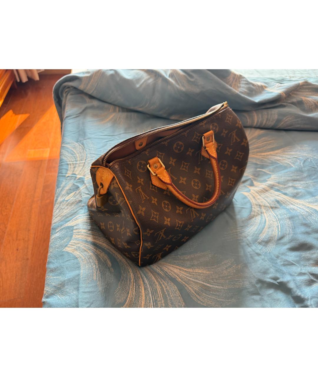 LOUIS VUITTON Коричневая сумка с короткими ручками, фото 9