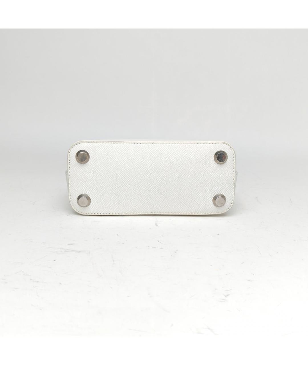 BALENCIAGA Белая кожаная сумка с короткими ручками, фото 6