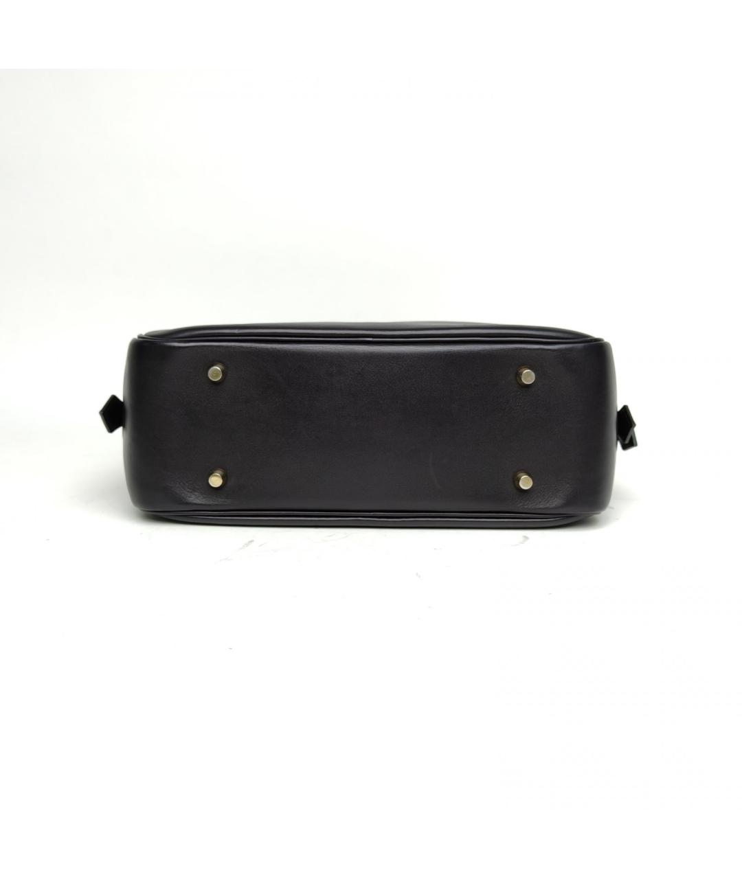 HERMES Черная кожаная сумка через плечо, фото 6