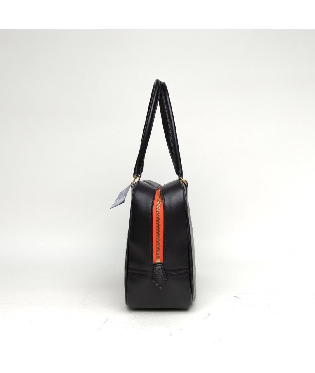 HERMES Черная кожаная сумка через плечо, фото 5