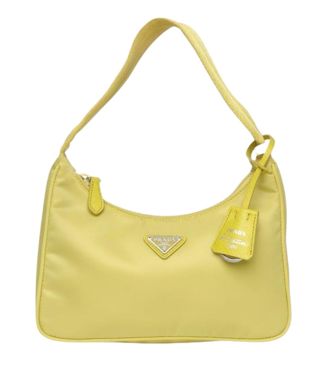 PRADA Желтая сумка с короткими ручками, фото 1
