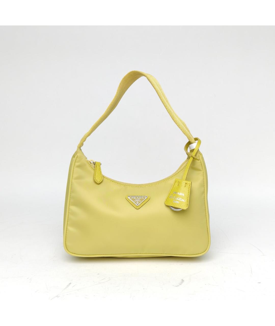 PRADA Желтая сумка с короткими ручками, фото 2