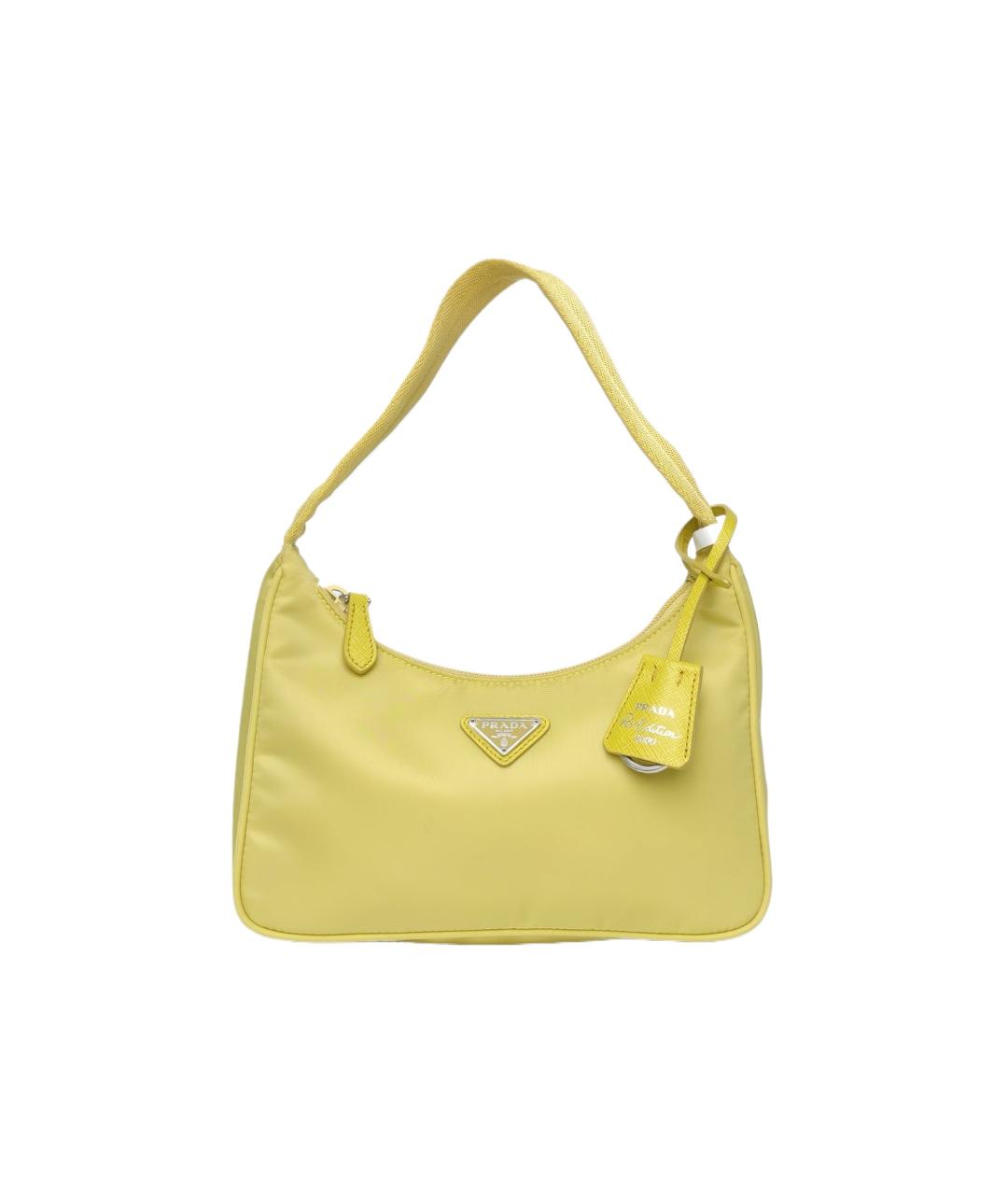 PRADA Желтая сумка с короткими ручками, фото 8