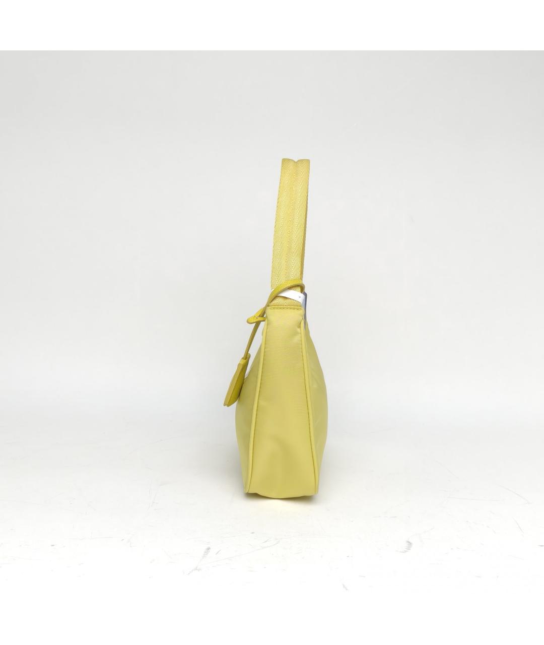 PRADA Желтая сумка с короткими ручками, фото 3