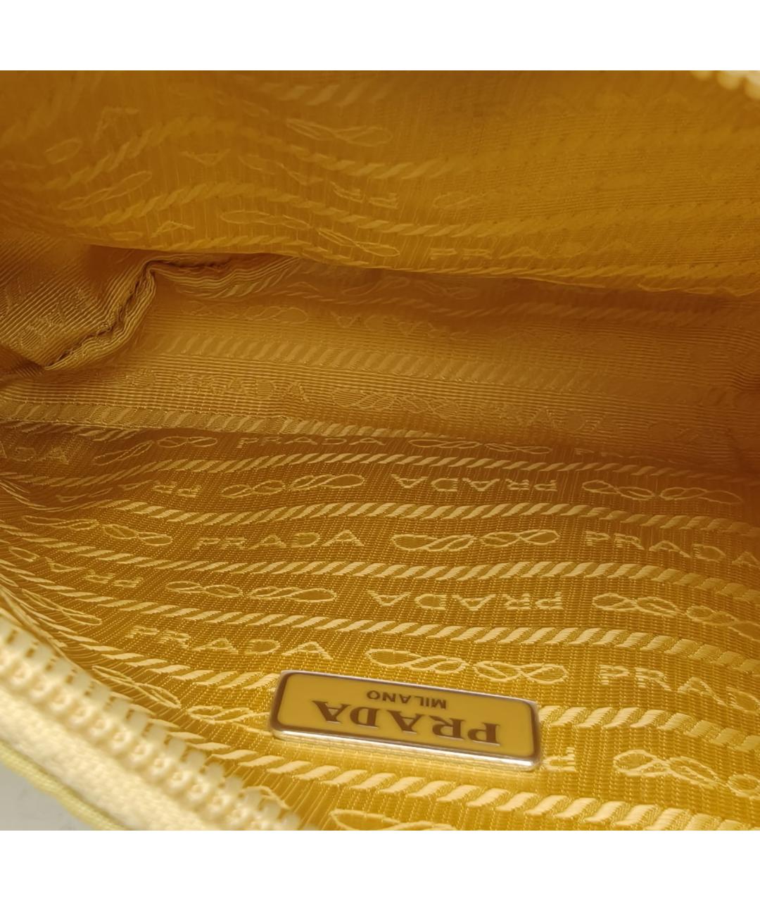 PRADA Желтая сумка с короткими ручками, фото 5