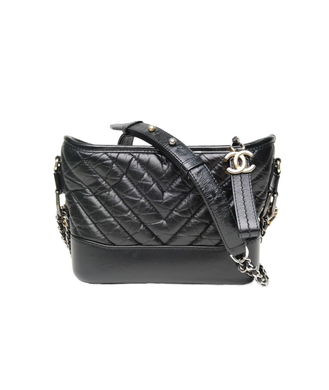 CHANEL Черная кожаная сумка через плечо, фото 10