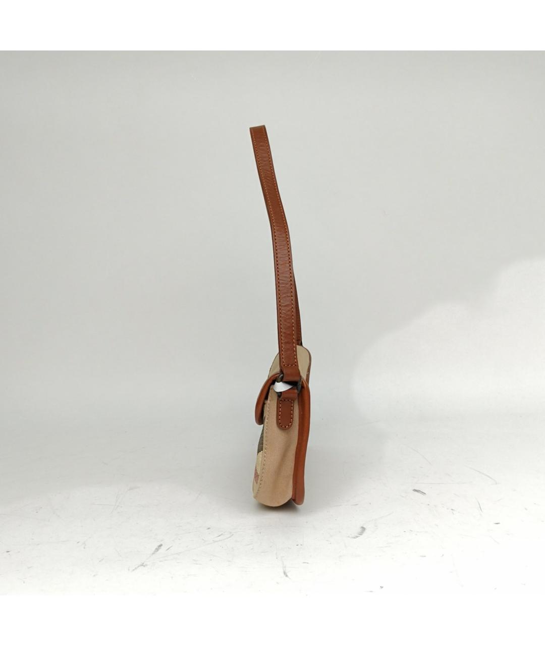 BURBERRY Бежевая тканевая сумка через плечо, фото 3