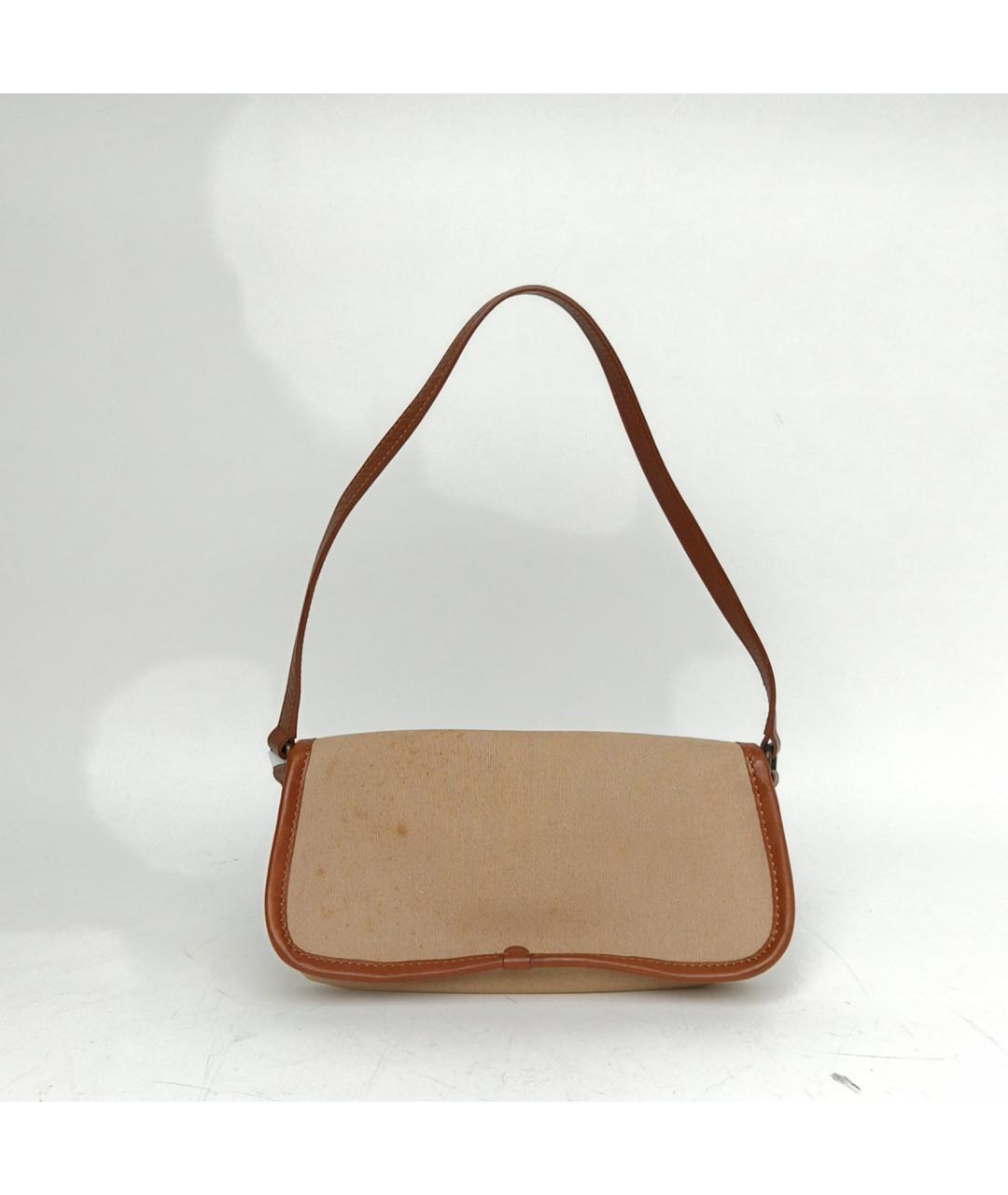 BURBERRY Бежевая тканевая сумка через плечо, фото 4