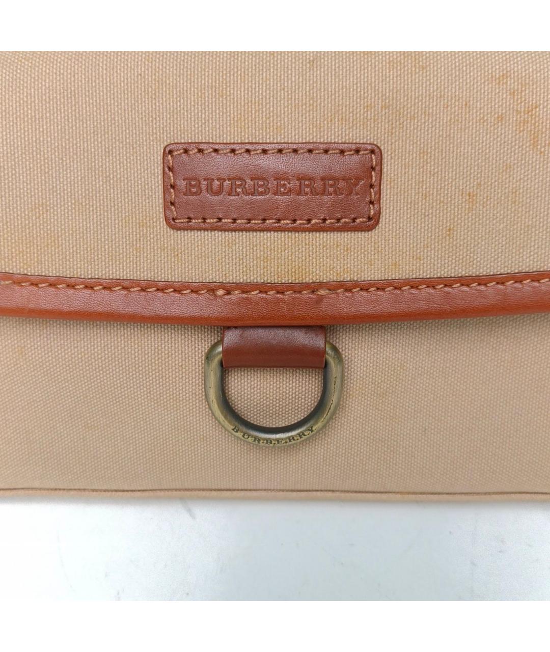 BURBERRY Бежевая тканевая сумка через плечо, фото 7