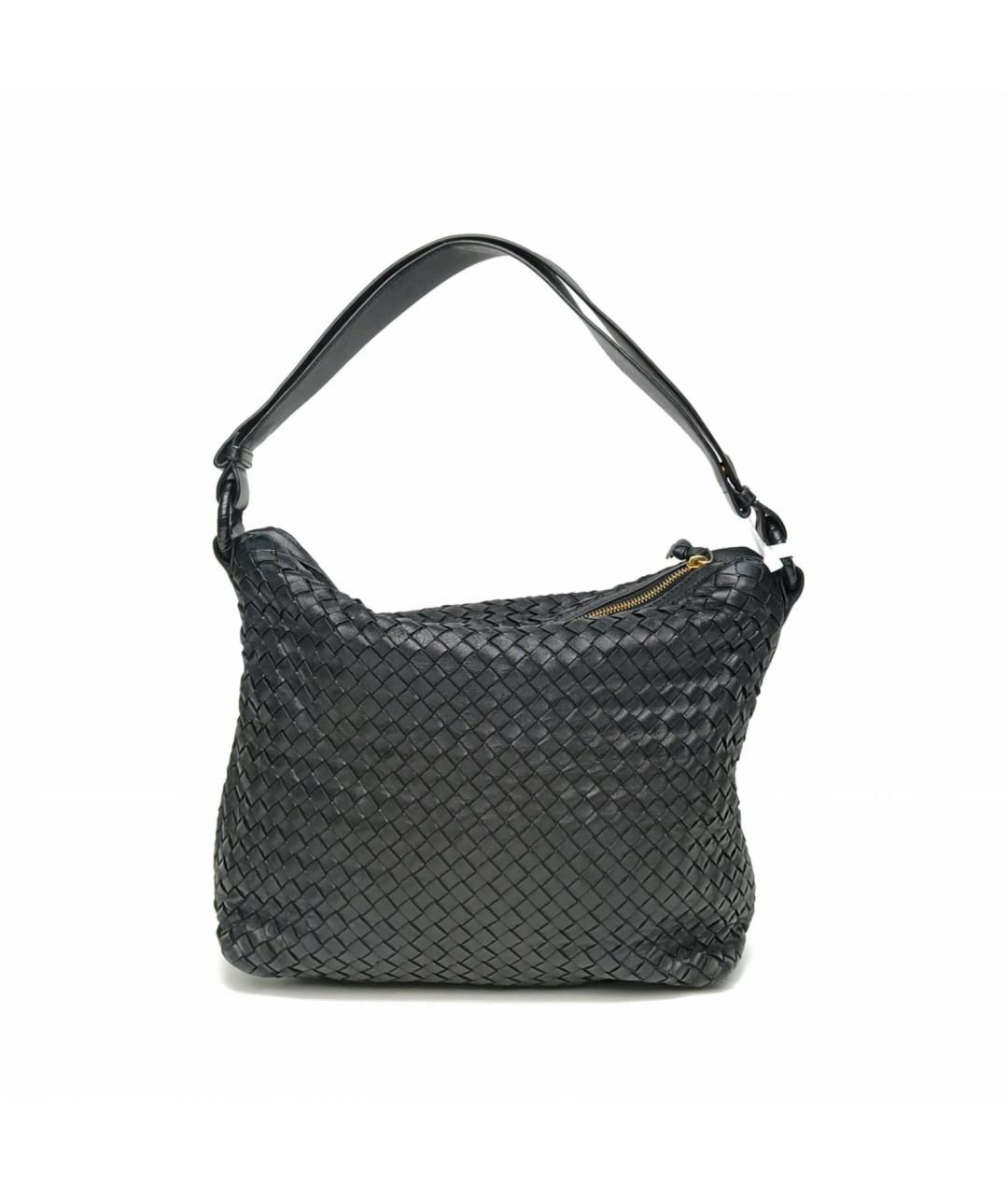 BOTTEGA VENETA Черная кожаная сумка через плечо, фото 2