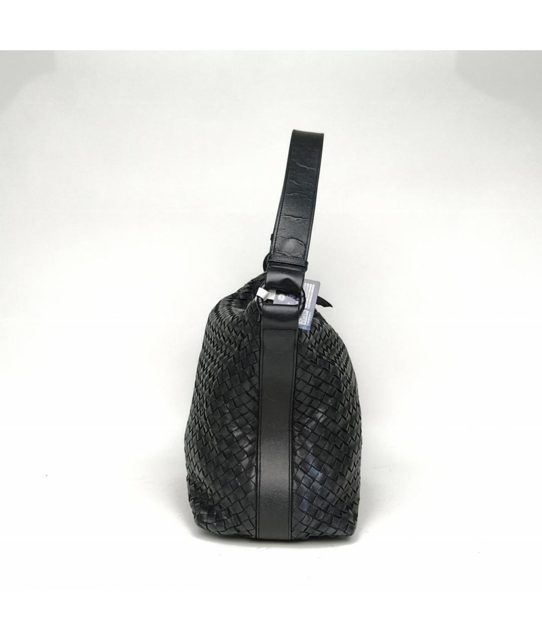 BOTTEGA VENETA Черная кожаная сумка через плечо, фото 3