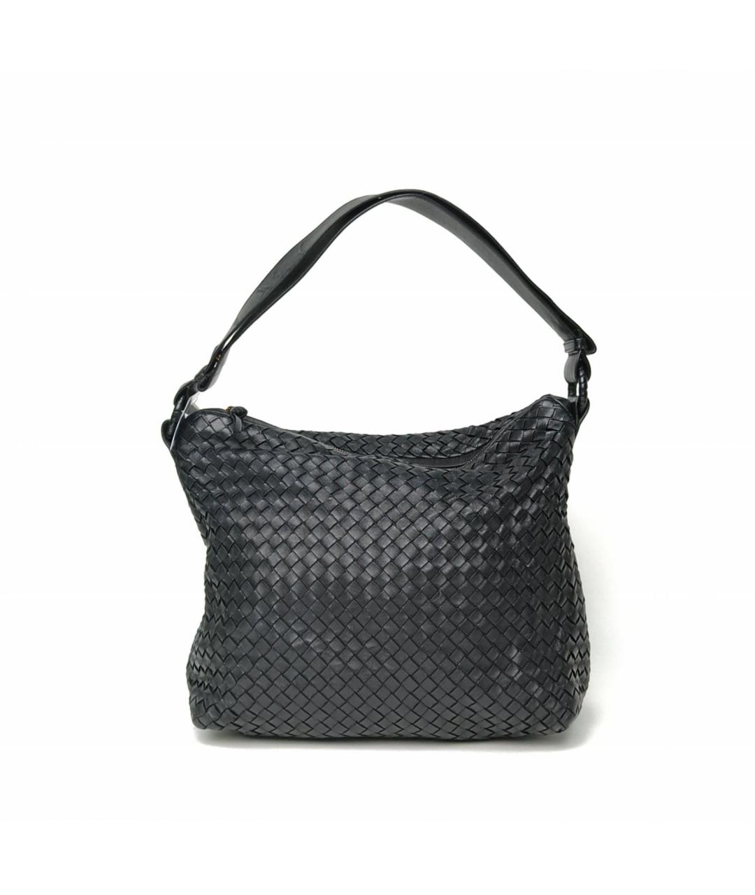 BOTTEGA VENETA Черная кожаная сумка через плечо, фото 4