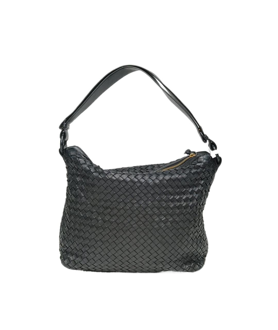 BOTTEGA VENETA Черная кожаная сумка через плечо, фото 9